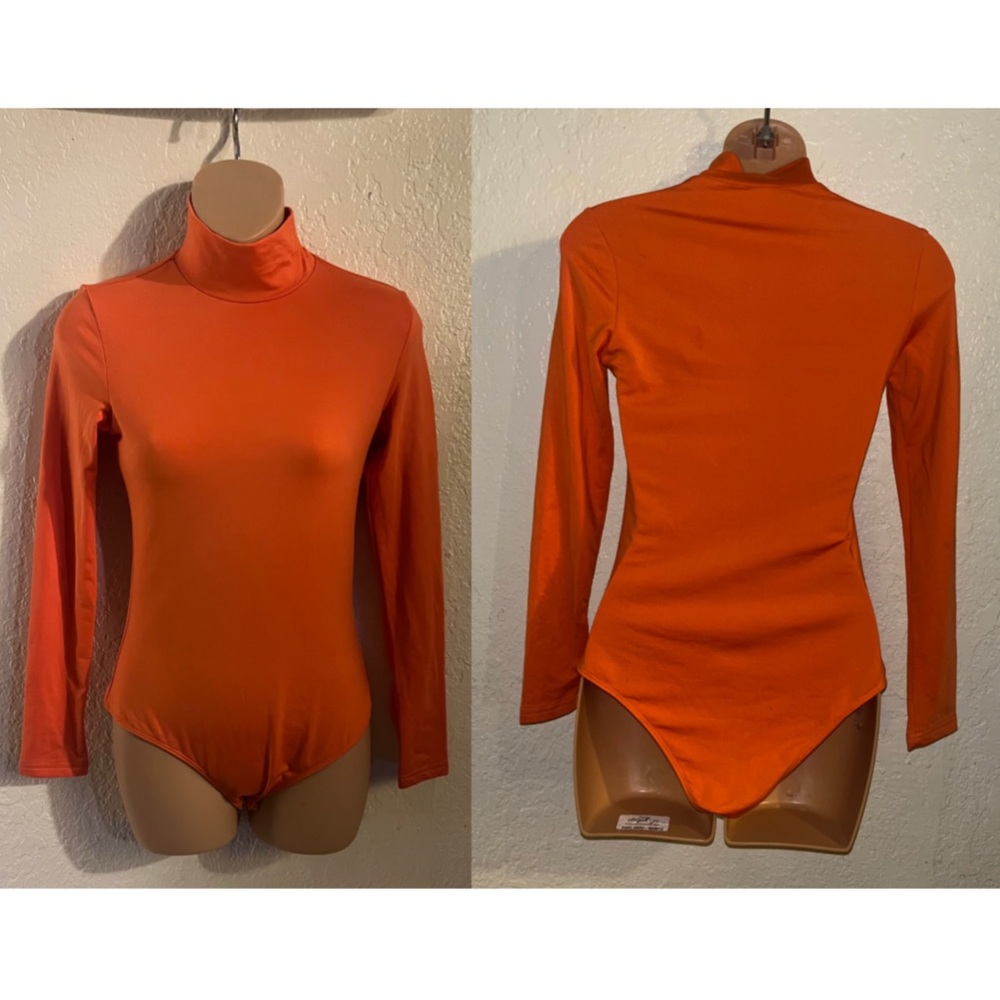 Orange Long Sleeve Bodysuit